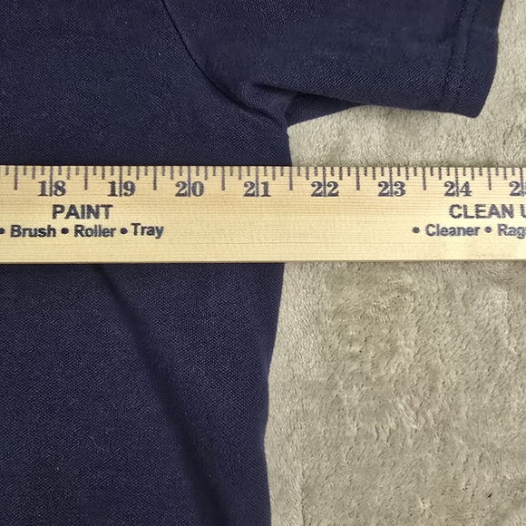 Weatherproof Men's Large Navy Casual Button Down Knit Shirt. - Picture 7 of 10